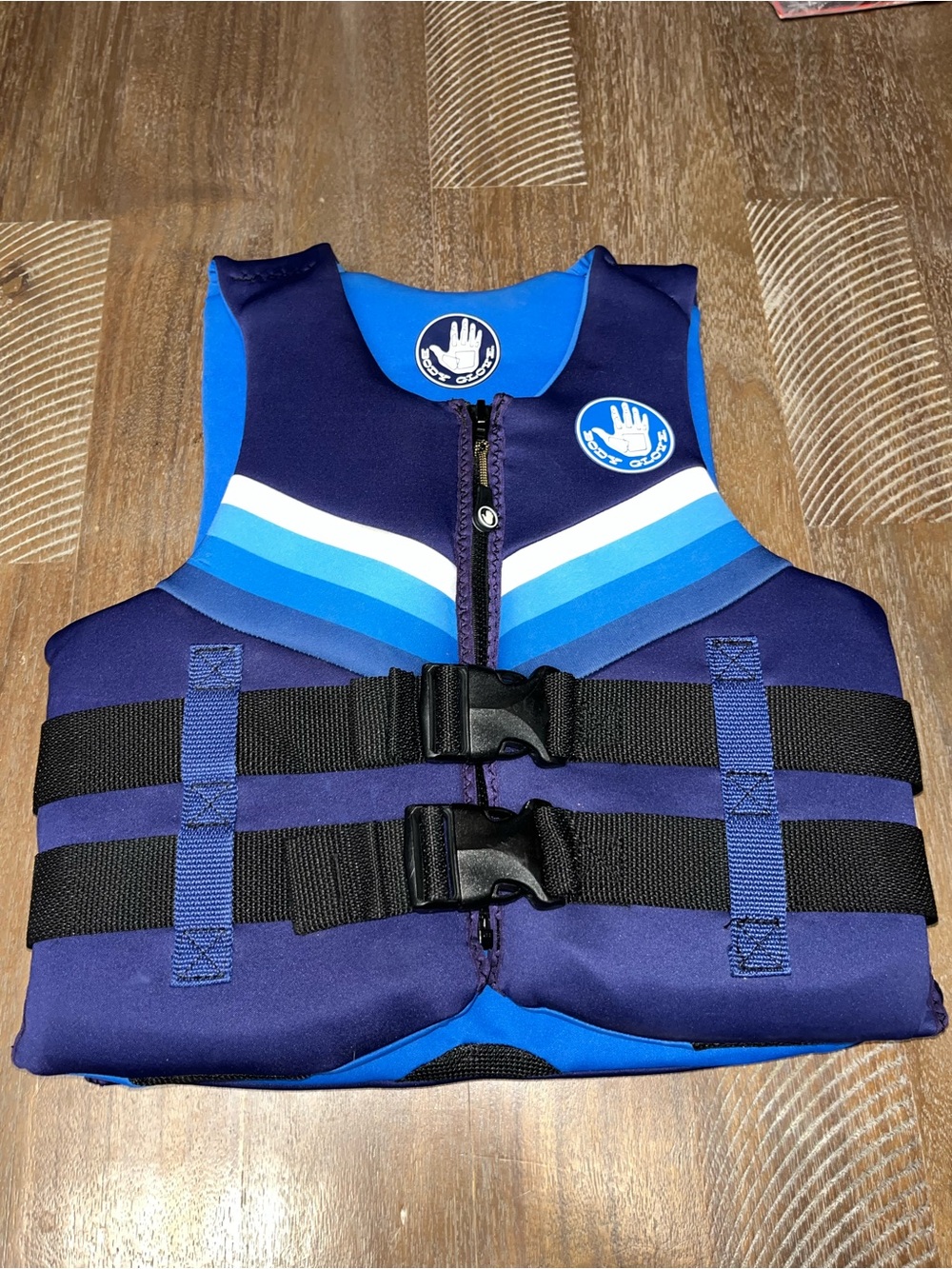 Body Glove Youth Life Jacket Vest Blue 55–88 lbs Zip Up 2 Buckle PFD Water Sport